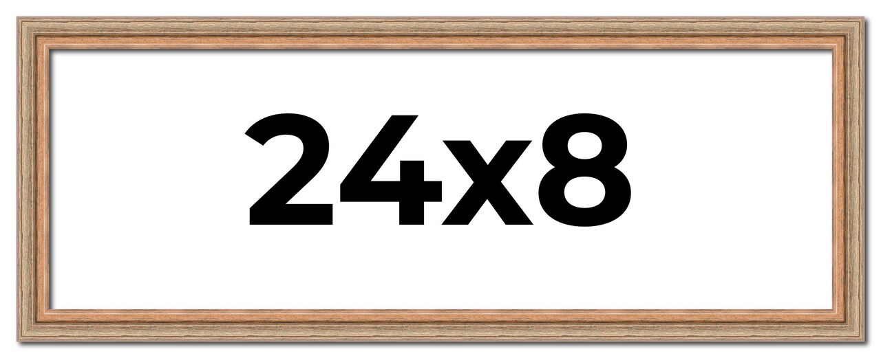 Panoramic Deco Brown Picture Frame - UV Acrylic, Foam Board Backing, Hanging Hardware